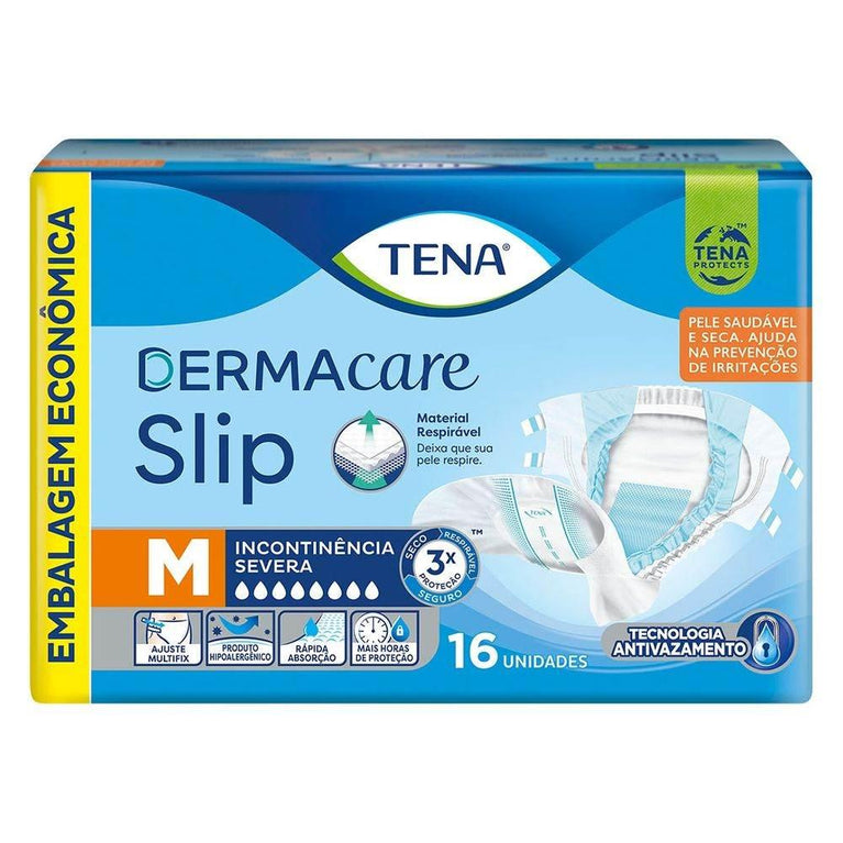 Fralda Tena Slip Dermacare M C/16 - Drogaria Poupa Centro