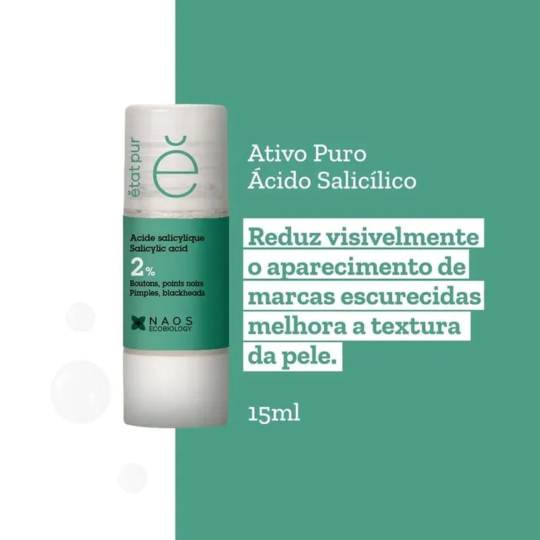 Sérum Facial Ácido Salicílico 2% Ativo Puro 15ml Etat Pur