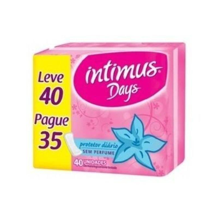 Absorvente Intimus days sem abas sem perfume Leve 40un. Pague 35un. - Drogaria Poupa Centro