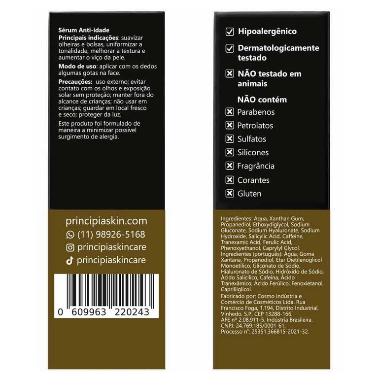 Sérum Facial Mix 02 Cafeína e Ácido Tranexâmico 30ml