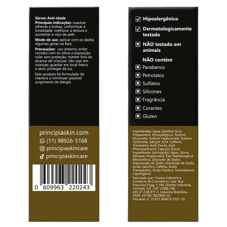 Sérum Facial Mix 02 Cafeína e Ácido Tranexâmico 30ml