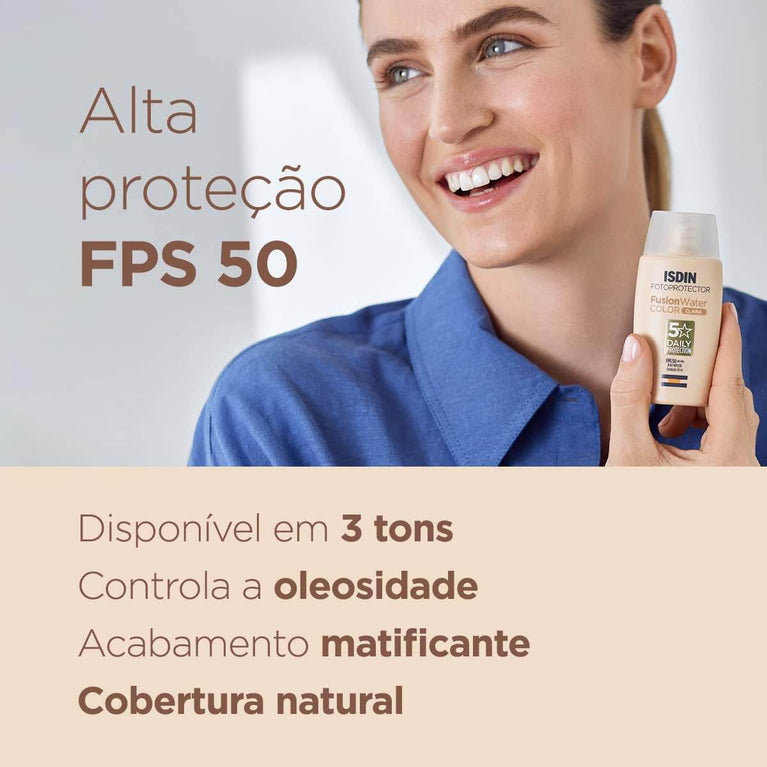 Isdin Fusion Water Clara F50 50Ml - Drogaria Poupa Centro