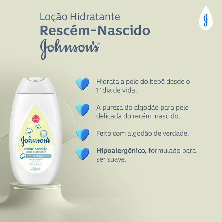 Loção Hidratante Johnson's Baby Recém Nascido 200ml