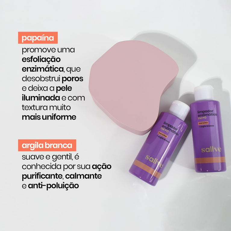 Sallve Limpador Enzimático Em Pó 30G Papaína