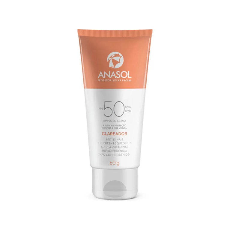 Protetor Solar Facial Clareador Anasol FPS 50 60g