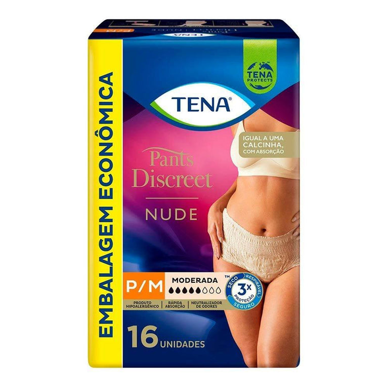 Tena Pants Disc Nude P/M C/16 - Drogaria Poupa Centro