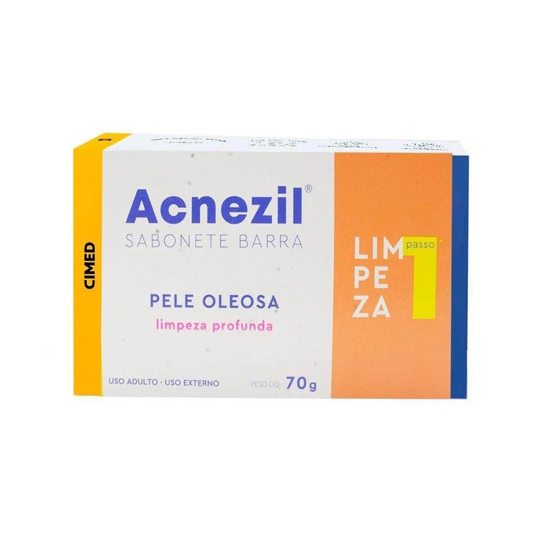 Acnezil Sabonete Barra Pele Oleosa 70G - Drogaria Poupa Centro