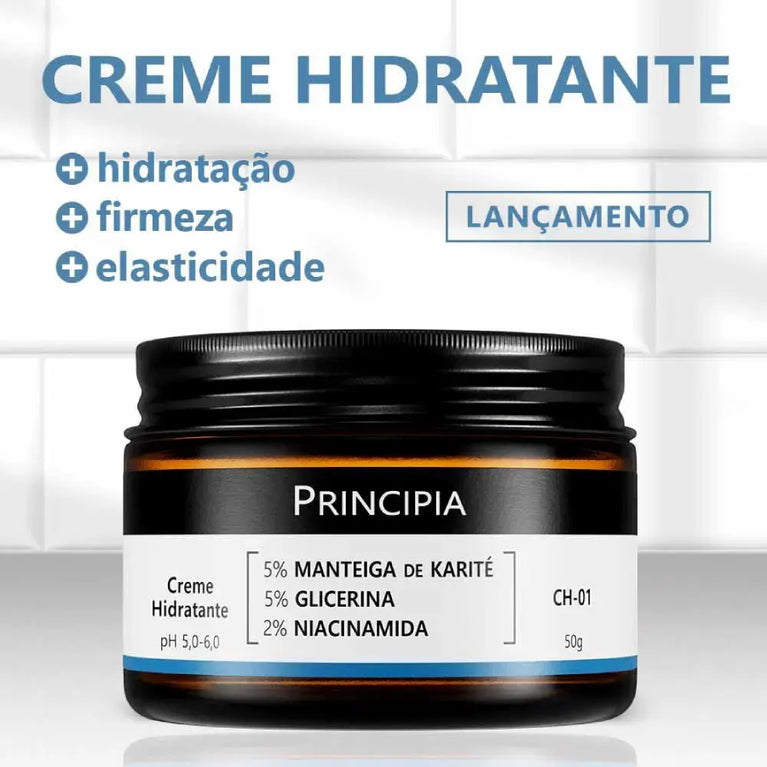 Creme Hidratante Facial 5% Manteiga de Karité + 5% Glicerina + 2% Niacinamida Ch-01 com 50g Principia