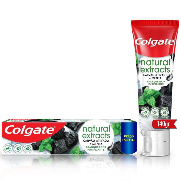 Creme Dental Colgate Naturals Extract Carvão Ativado 140g - Drogaria Poupa Centro