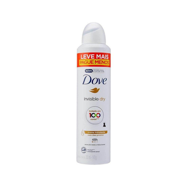 Desodorante Dove Antitranspirante Feminino Invisible Dry 250ml - Drogaria Poupa Centro
