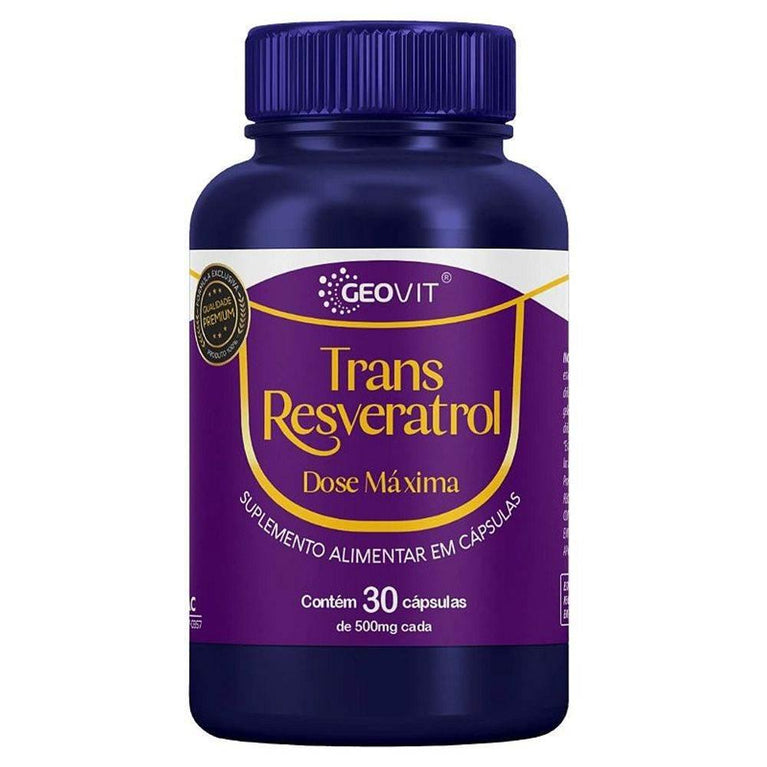 Geovit Trans Resveratrol - 30 Cápsulas - Drogaria Poupa Centro