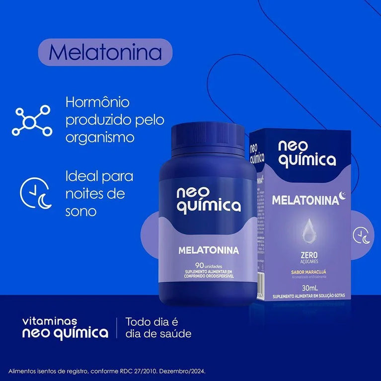 Melatonina Neo Química Maracujá - 90 Comprimidos