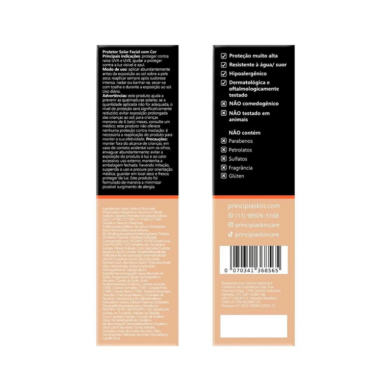 Protetor Solar Facial Principia PS-05 Cor 1.0 FPS 70 30ml