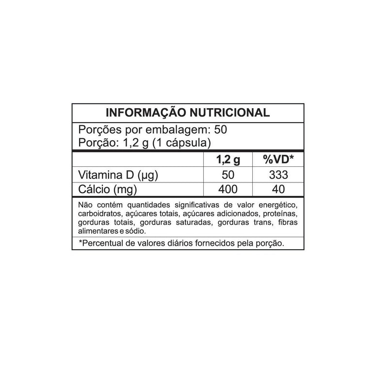 Cálcio 400mg + Vitamina D3 2000ui Calsid+d 50 Cápsulas União Europeia Sidney Oliveira