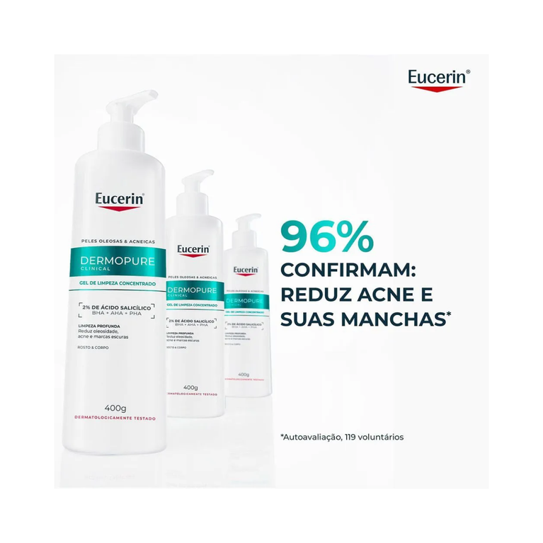 Gel de Limpeza Facial Concentrado Eucerin DermoPure 400g