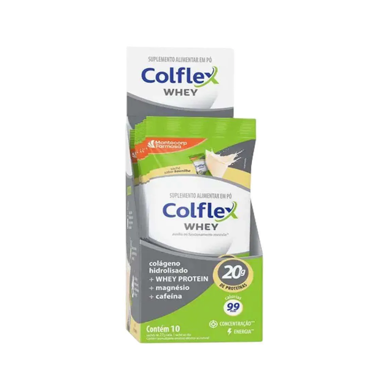 Colflex Whey 20g proteína 10 sachês Baunilha