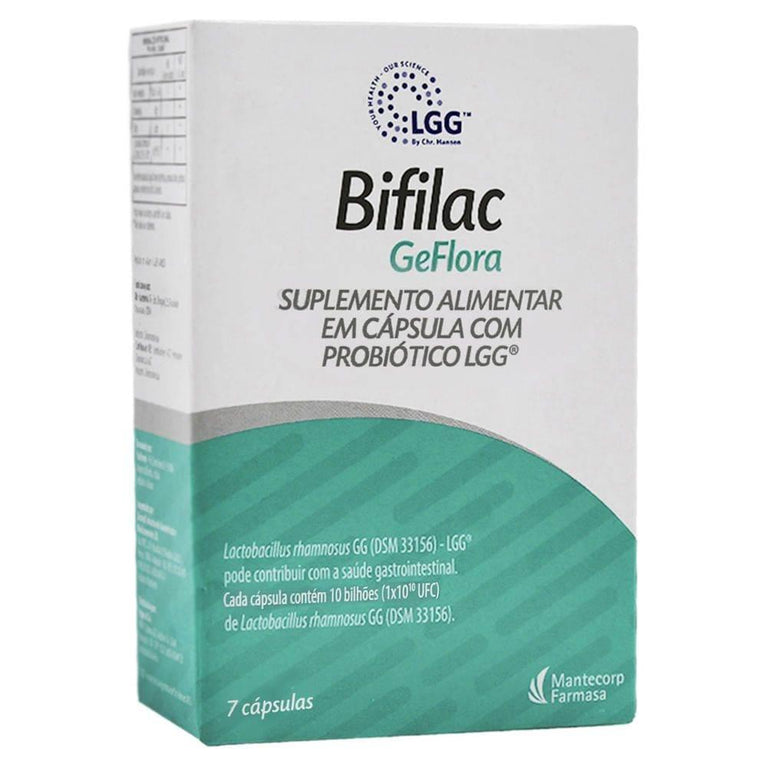 Bifilac Geflora 7 Cápsulas Mantecorp - Drogaria Poupa Centro