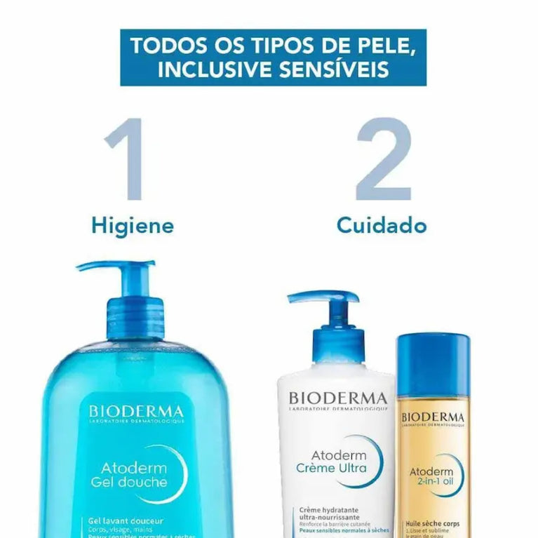 Gel de Banho Bioderma Atoderm Gel Douche Higiene Diária Antirressecamento 1L