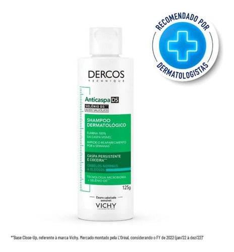 Shampoo Dercos Anti Caspa Ds Cabelos Normais A Oleosos 125g Vichy - Drogaria Poupa Centro