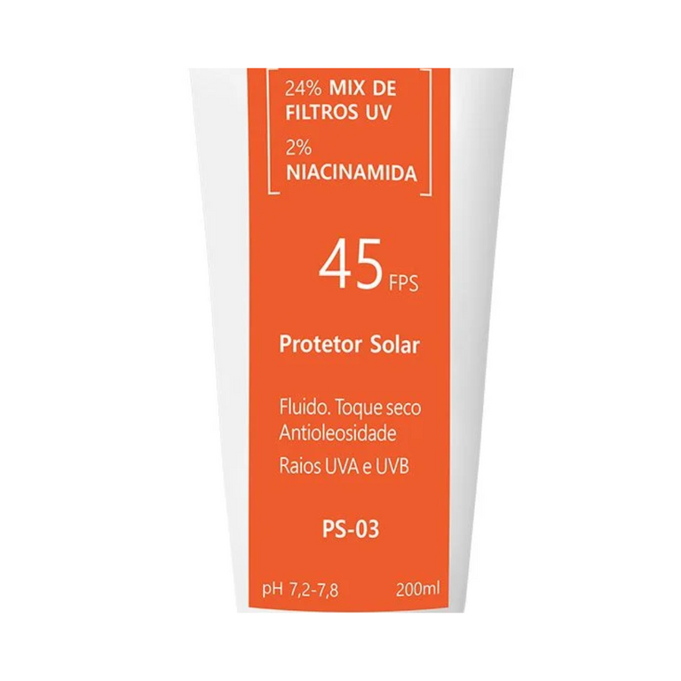 Protetor Solar Corporal Principia 24% Mix de Filtros UV + 2% Niacinamida FPS 45 PS-03 com 200ml