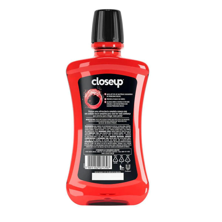 Enxaguante Bucal Sem Álcool Closeup Red Hot 360° Fresh 500ml