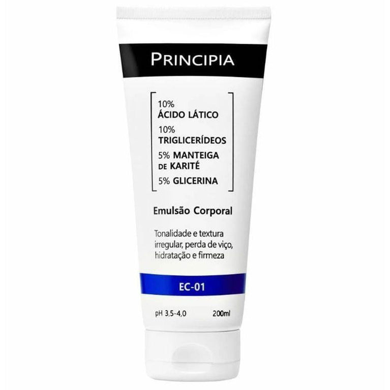Emulsão Corporal 10% Ácido Lático + Mix de Ativos Hidratante - Principia 200Ml - Drogaria Poupa Centro