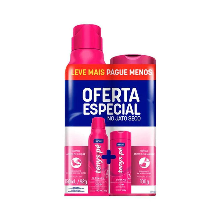 Kit Tenys Pé: Pó Woman 100g + Jato Seco Woman 92g Of Esp - Baruel