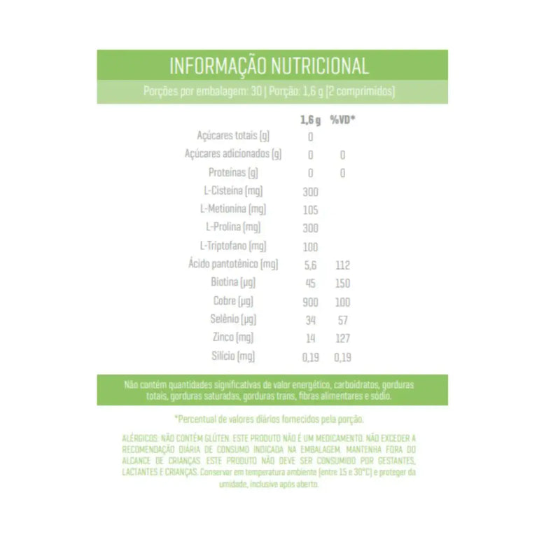 Suplemento Alimentar Gênova Cabelos e Unhas 60 Comprimidos