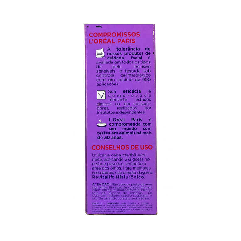 Sérum Facial Revitalift Hialurônico L'Oréal 1,5% VALIDADE 30/11/2026