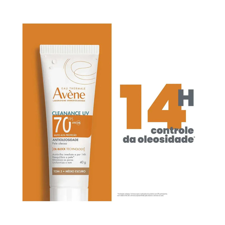 Protetor Solar Avène Cleanance Uv Fps70 Tom 3 Médio Escuro 40g