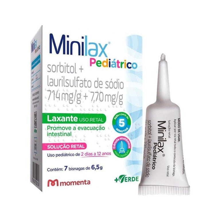 Minilax 714+7,7Mg Pediátrica 7 Bisnagas - Drogaria Poupa Centro