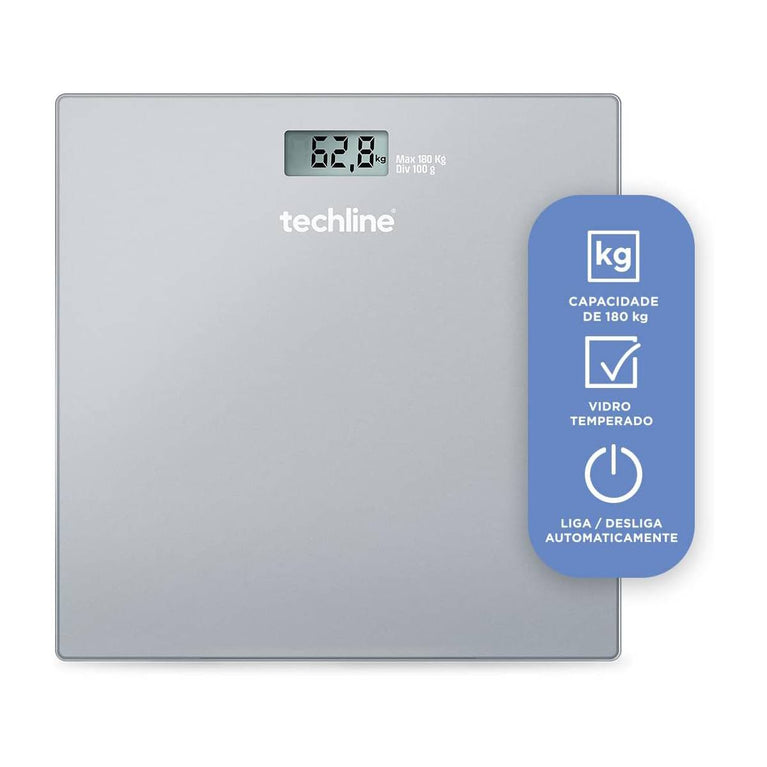 Balança Digital Tec-Silver Techline, Cinza