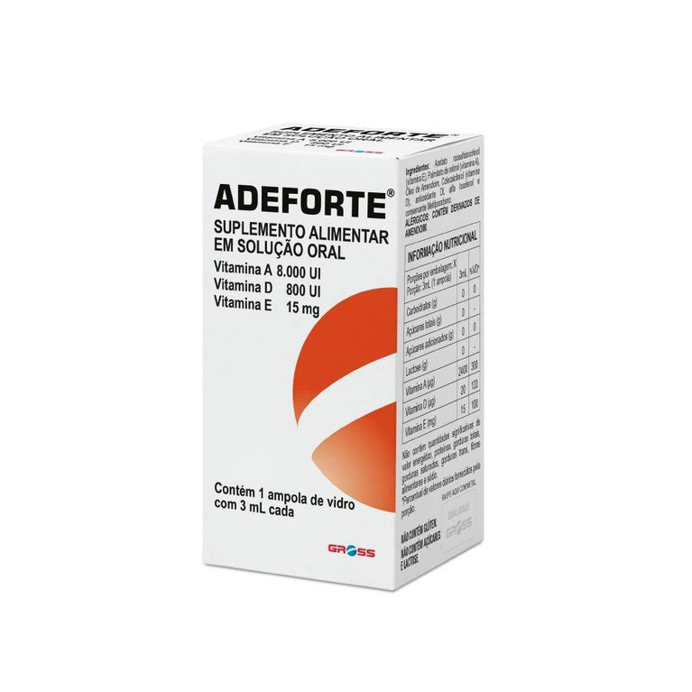 Adeforte Solução Oral 3ml - Drogaria Poupa Centro