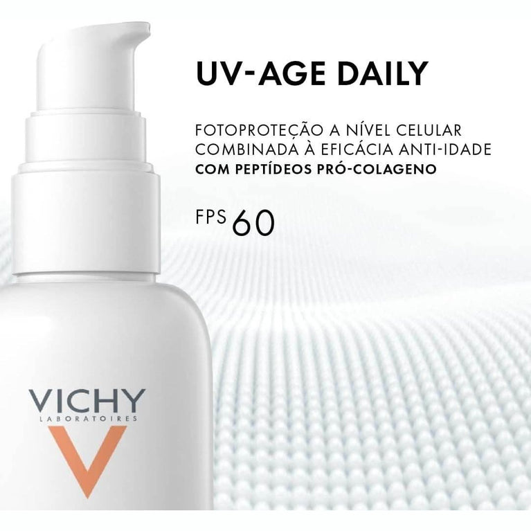 Protetor Solar Facial Vichy UV-Age Daily Cor 5.0 FPS 60 40G - Drogaria Poupa Centro