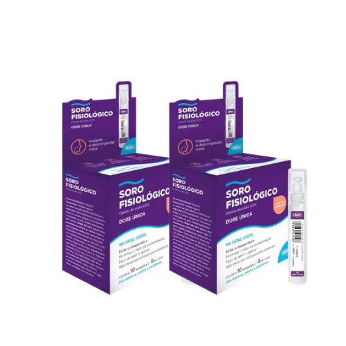 Kit Soro Fisiológico Adv Farma - Contém 10 Unidades de 5Ml