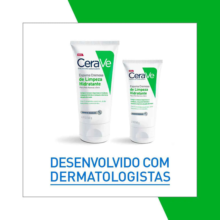 Espuma Cremosa de Limpeza Hidratante Cerave Sem Perfume 140g