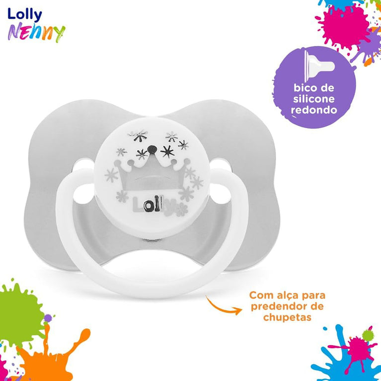 Chupeta Tipo Borboleta Sil R T2 N, Lolly, Neutro