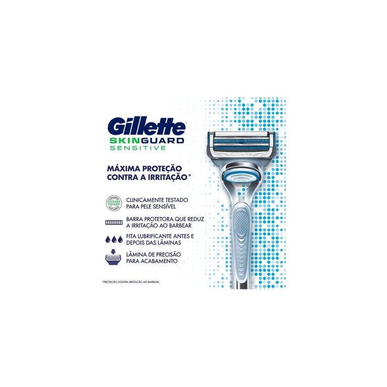 Carga para Aparelho de Barbear Gillette - Skinguard Sensitive 4 Unidades