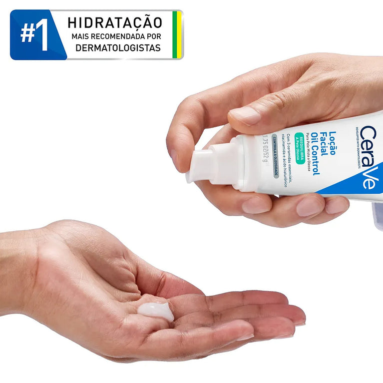 Loção Hidratante Facial CeraVe Oil Control Hidratação Sem Oleosidade com Ácido Hialurônico 52g