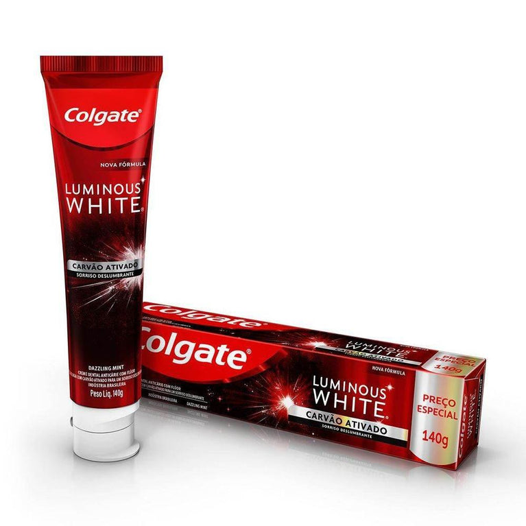 Creme Dental Colgate Luminous White Carvão Ativado 140g - Drogaria Poupa Centro