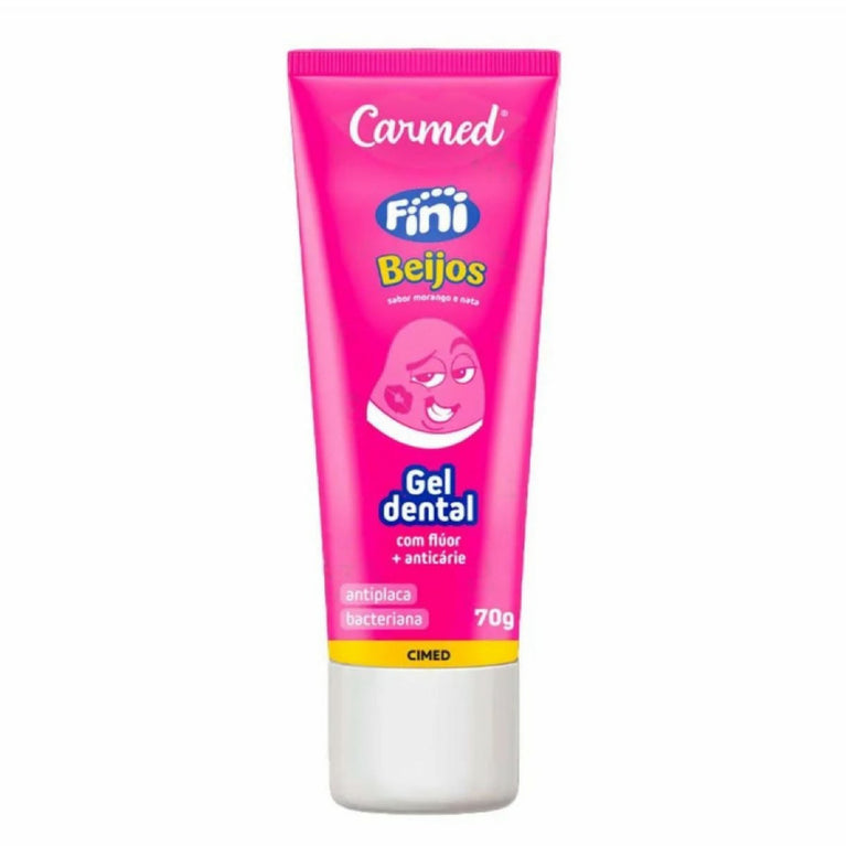 Kit Carmed Fini Gel Dental Beijos 70g + Dentadura 70g + Minhoca 70g