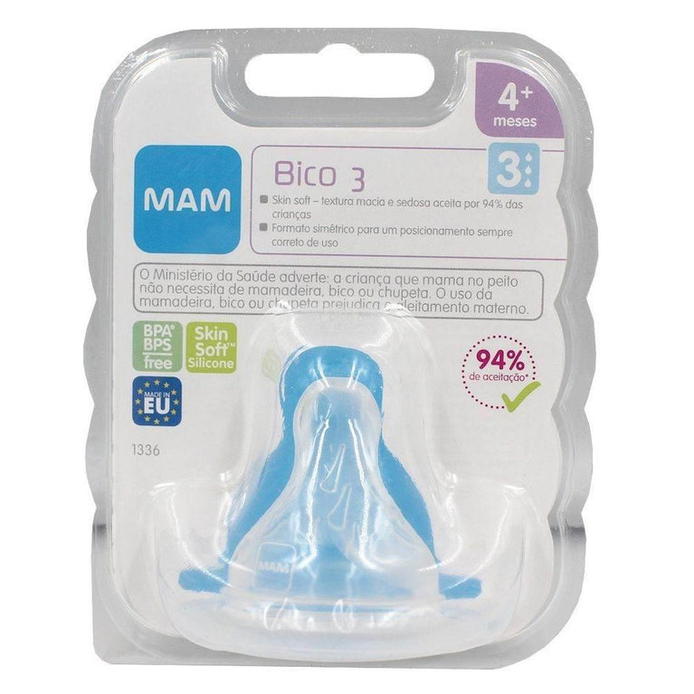 Bico Mamadeira Ortodôntico Mam 4 Meses N3 - Drogaria Poupa Centro