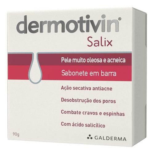 Sabonete Barra Dermotivin Salix Caixa 90g - Drogaria Poupa Centro