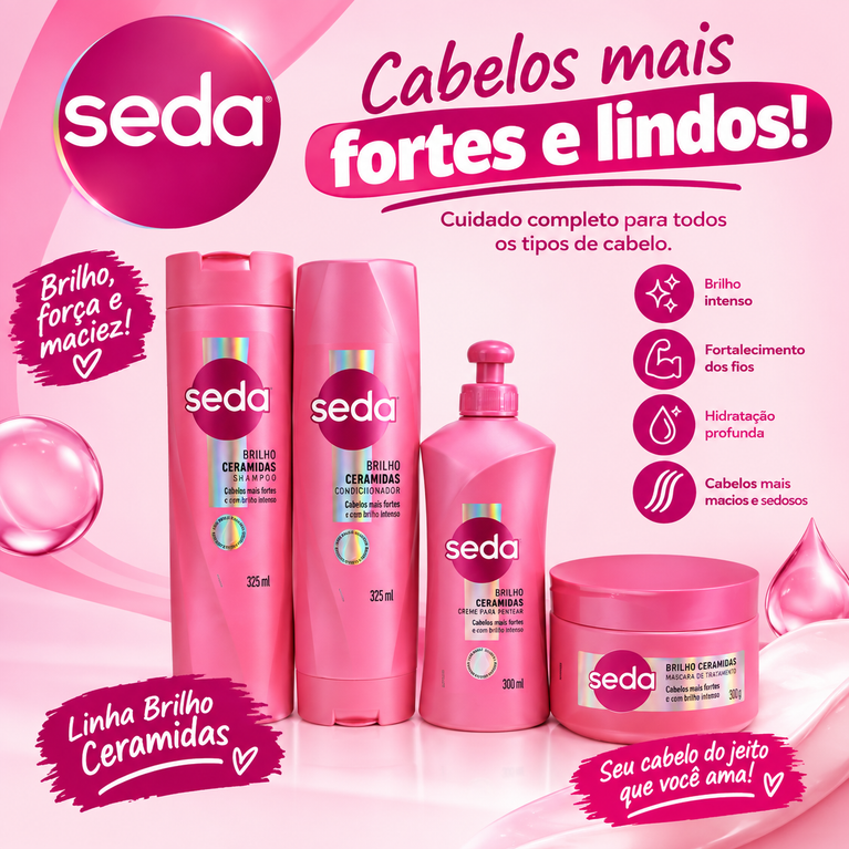 Kit Seda Brilho Ceramidas