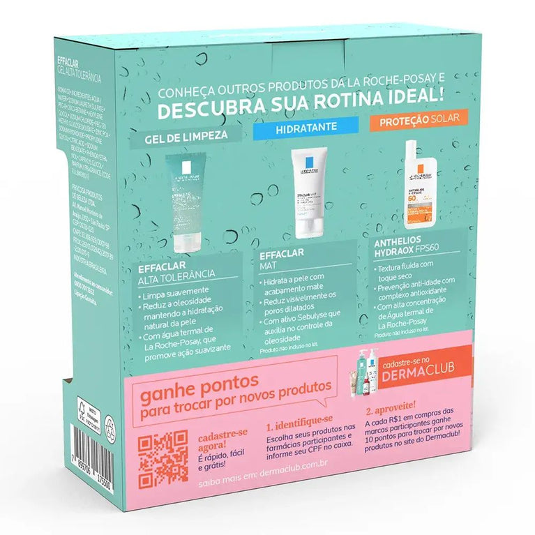 Kit Gel de Limpeza Facial La Roche-Posay Effaclar Alta Tolerância 150g + 40g