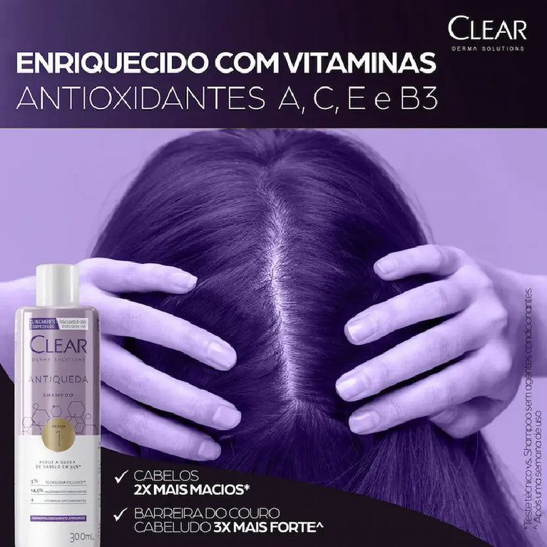 Shampoo Antiqueda Clear Derma Solutions Woman 300ml
