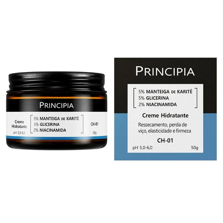 Creme Hidratante Facial 5% Manteiga de Karité + 5% Glicerina + 2% Niacinamida Ch-01 com 50g Principia