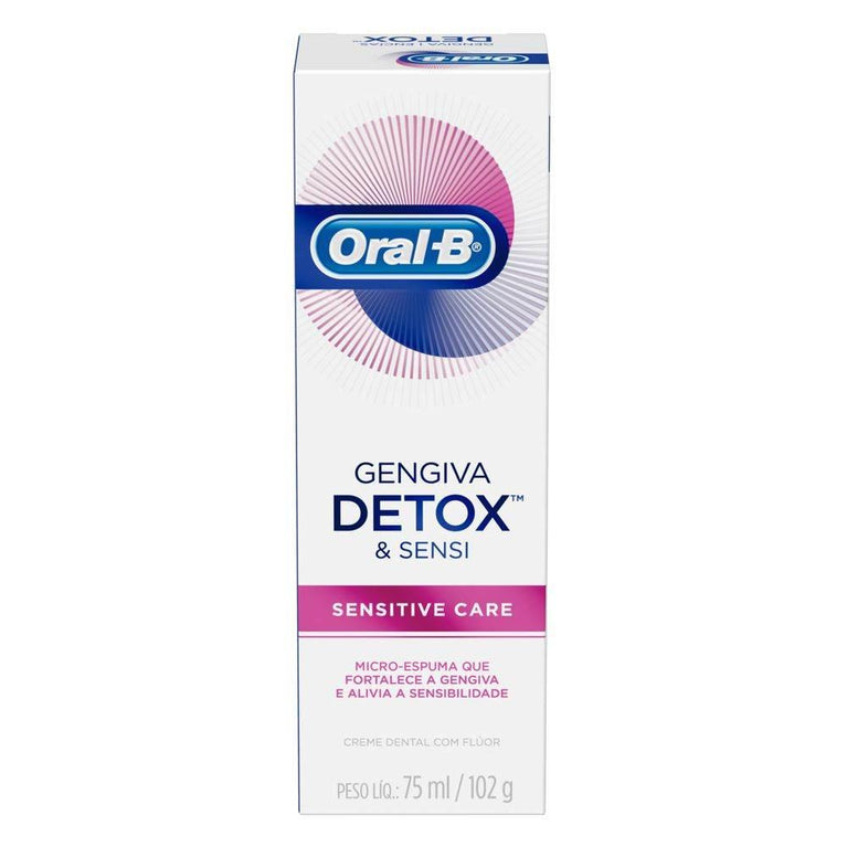 Creme Dental Oral-B Gengiva Detox Sensi 102g - Drogaria Poupa Centro
