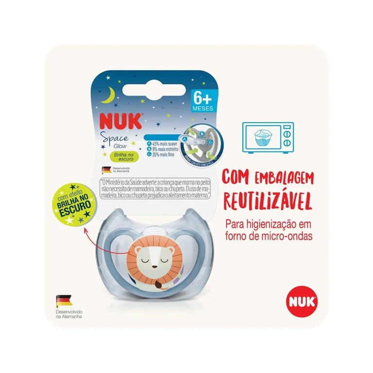 Chupeta Nuk Space Glow 6+ Meses Brilha no Escuro