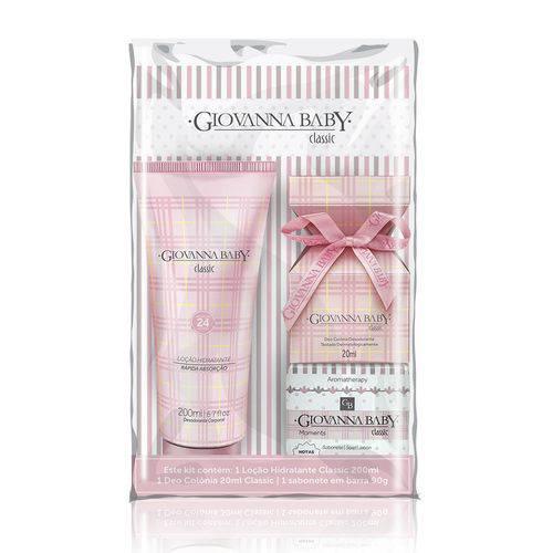 Kit Giovanna Baby Hidratante 200m + Sabonete em Barra 90g + Colonia Classic 20ml + Necessaire